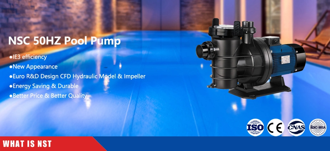 NSC 1HP 50Hz IP68 Glass Steel Swimming Pool Pump for Residential with CE UL FCC